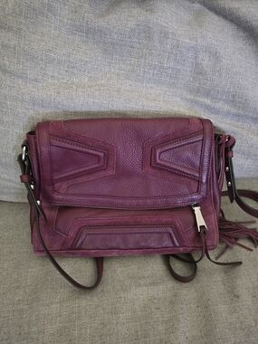 Aimee Kestenberg Plum Purple Leather Crossbody Bag
